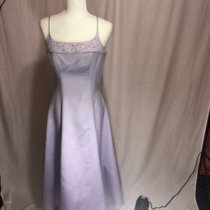 Blondie Nites By Jaslene Formal Lavender Gown 3/4